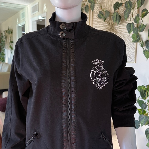 Needles & Threats Two way Zip Jacket Jet Black Women’s Size XL - Picture 3 of 5